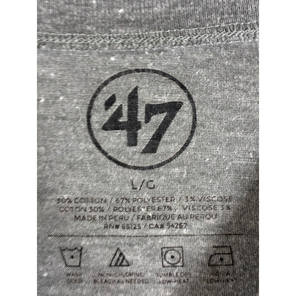 47 Brand Mens Pittsburgh Pirates MLB Graphic T-Shirt Heather Gray Large L/G - Picture 2 of 4